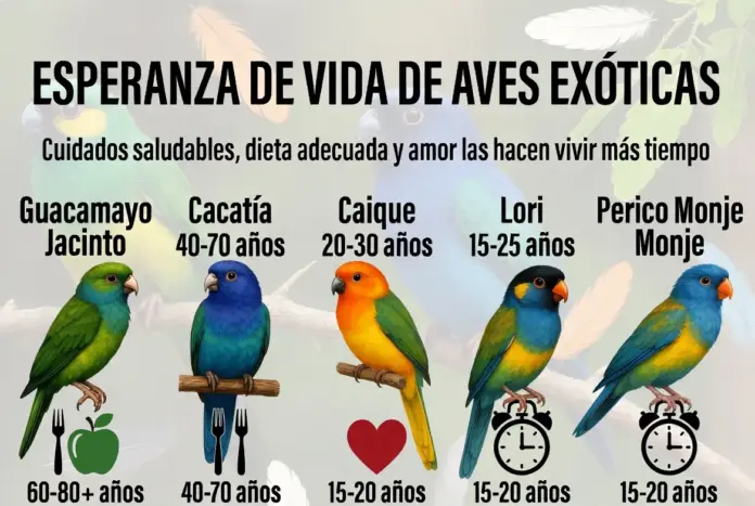 Esperanza de Vida de las Aves Exóticas