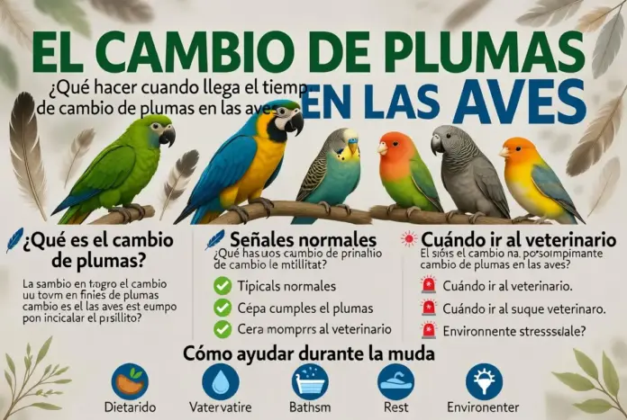 Qué hacer cuando llega el tiempo de cambio de plumas en las aves